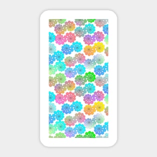 Graphic Spiraling Circles on White Double Vertical Sticker